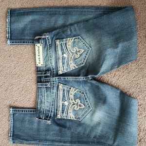 Womens Rock Revival 26 easy straight jeans